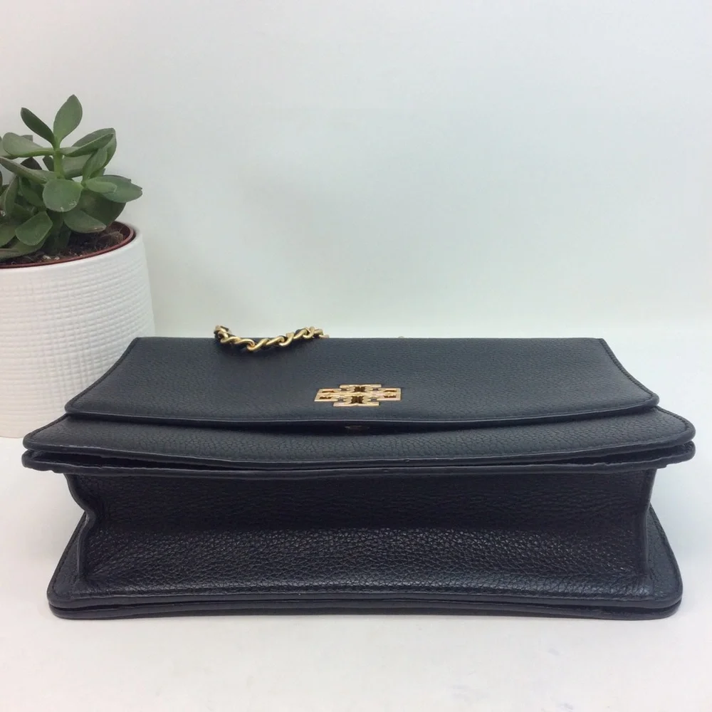✨Authentic Tory Burch Britten Adjustable Shoulder Bag Purse Crossbody Leather - Picture 7 of 16